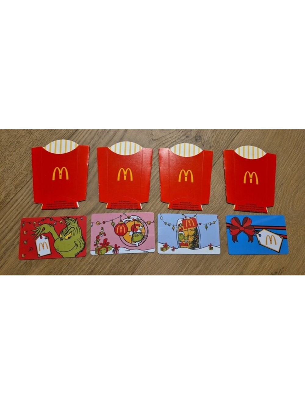 LOT (X4) McDonald's Canada The Grinch 2025 Gift Card Empty Zero Balance Cards